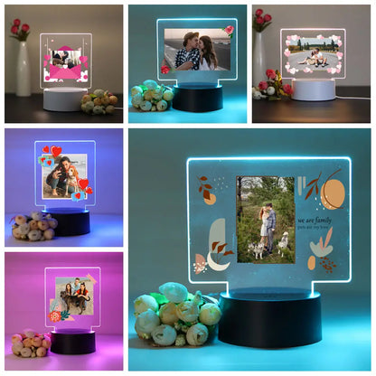 Cartoon Personalize Custom Photo Picture Couple 3D Led Optical Illusion Table Lamp For Bedroom Night Avatar Mange Room Decor