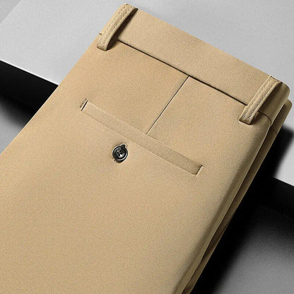 10 color casual pants, men's business casual suit pants, loose straight summer thin stretch suit pants