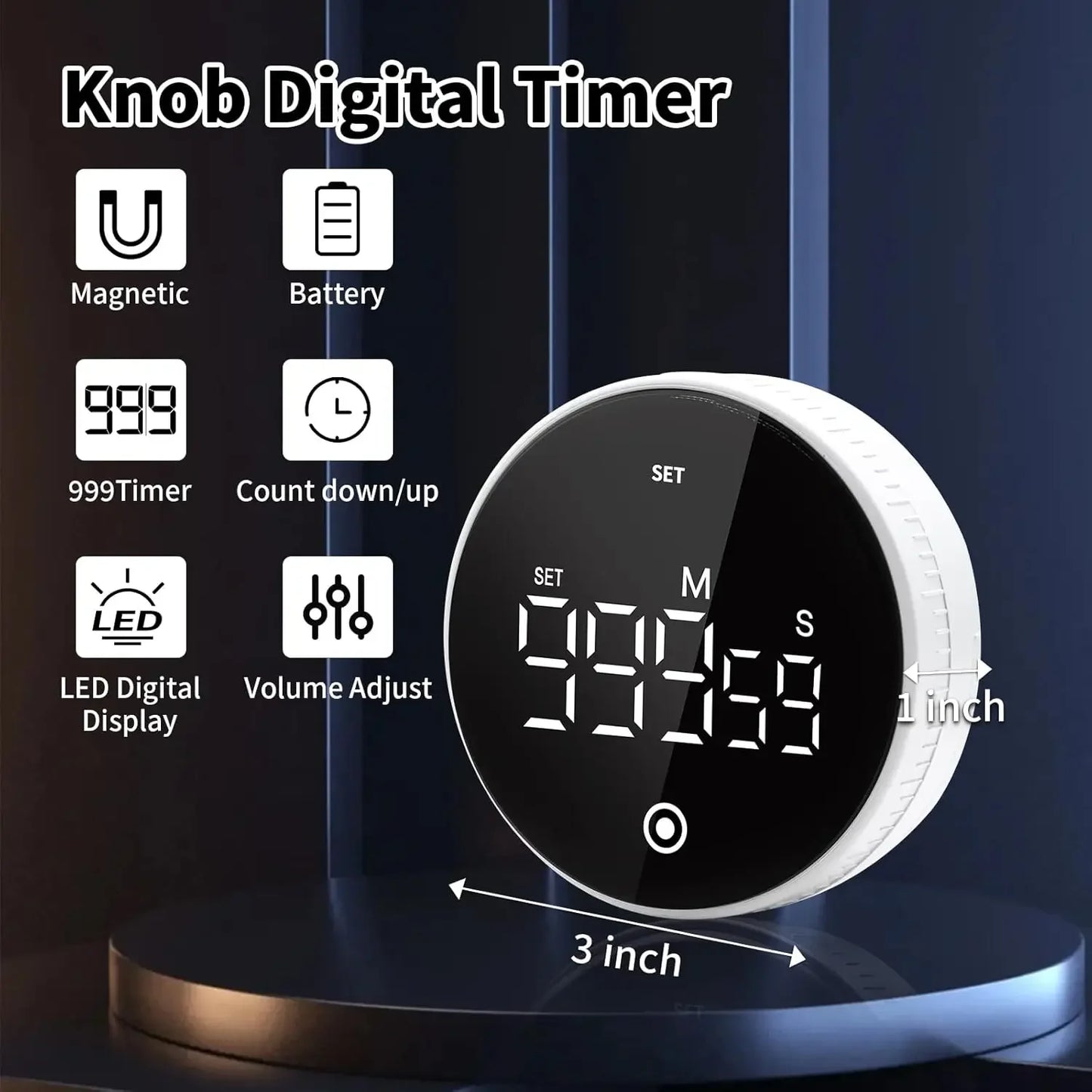 1000 Minute Kitchen Timer, Magnetic Rotating Mechanical Timer Countdown, Cooking Study Office Exercise Time Management Tool