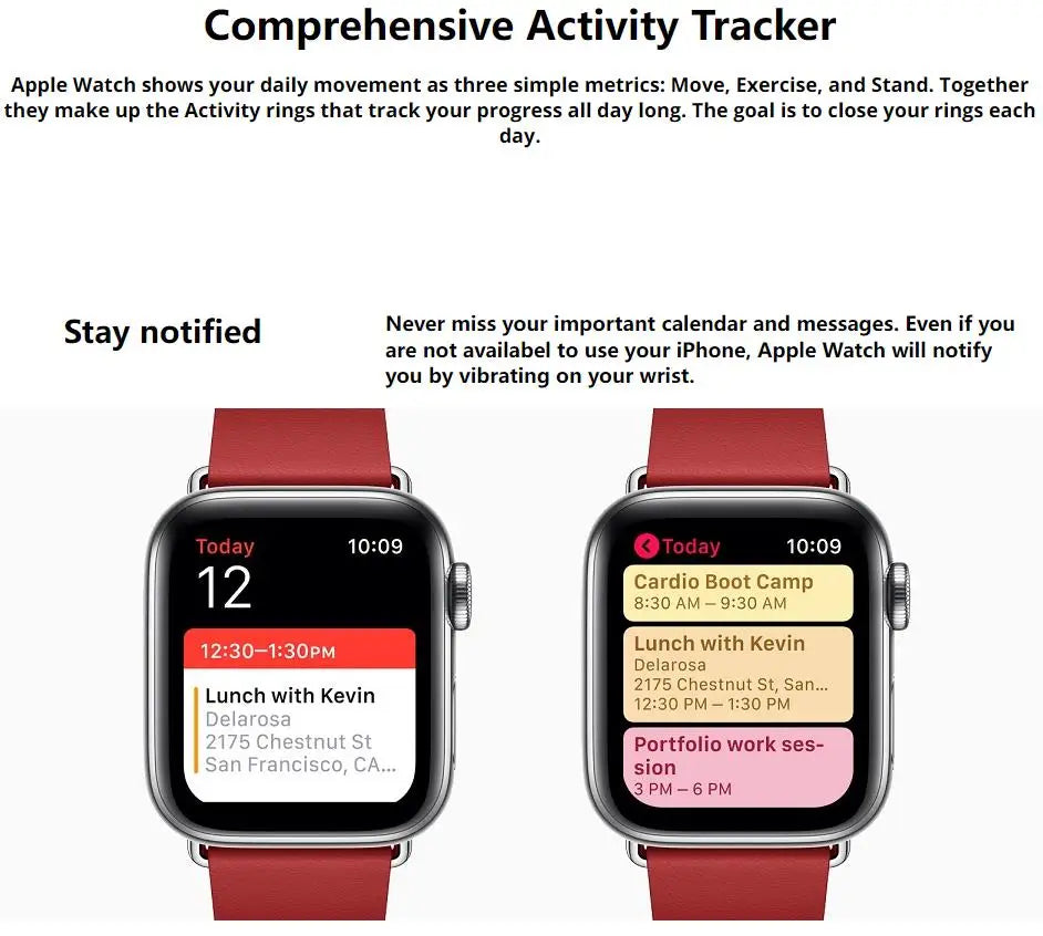 100% Original Apple Watch Series 4 Smartwatch 40MM/44MM GPS Aluminum with Sport Band