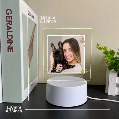 Cartoon Personalize Custom Photo Picture Couple 3D Led Optical Illusion Table Lamp For Bedroom Night Avatar Mange Room Decor