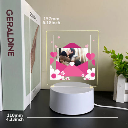 Cartoon Personalize Custom Photo Picture Couple 3D Led Optical Illusion Table Lamp For Bedroom Night Avatar Mange Room Decor
