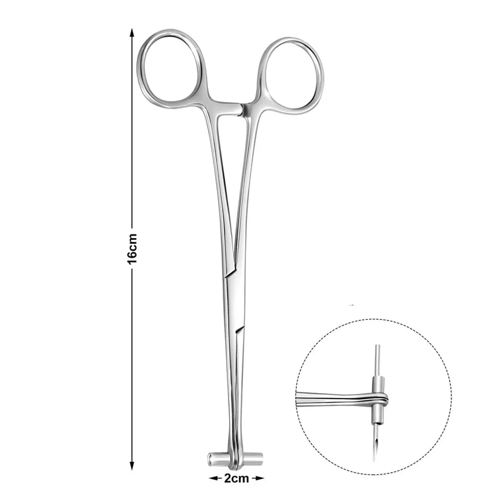 1/2/41 Pieces Body Piercing Tool Kit 316L Stainless Steel Piercing Needles Nose Ring Hoop Jewelry for Ear Lip Belly Navel Tongue