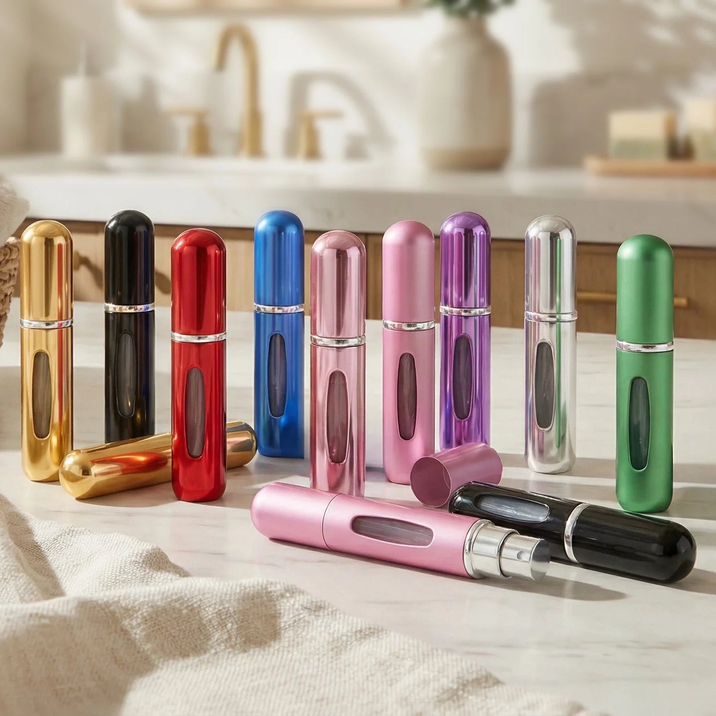 1/5Pcs Travel Perfume Bottle Refillable Portable Mini Atomizer Spray Refill Bottle Women Pocket Dispenser Cologne Sprayer 5ml
