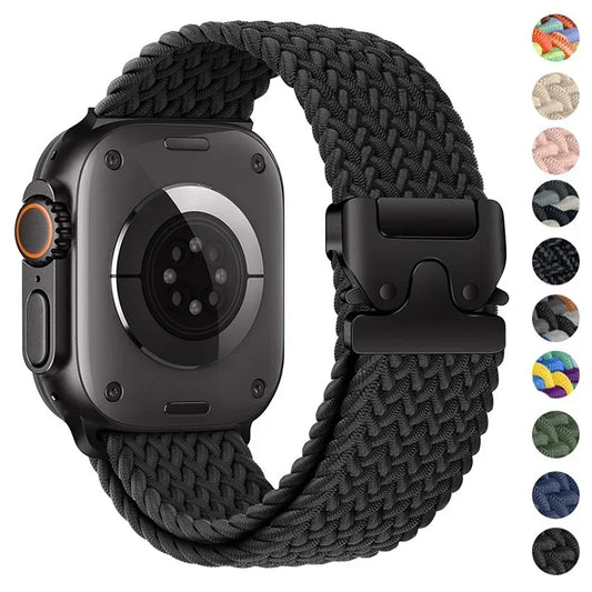 Parachute Braided Strap For Apple Watch Ultra 3/2 Band 49mm 46mm 45mm 42mm 44mm 41mm Nylon Bracelet iWatch 11 10 9 8 7 6 SE Belt