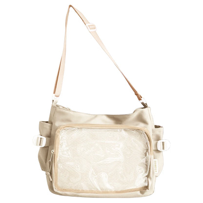 Japanese Y2K Lolita Transparent Shoulder Bag Women Trend Itabag Badge DIY Decoration Crossbody Bag Daily School Bag for Teenager