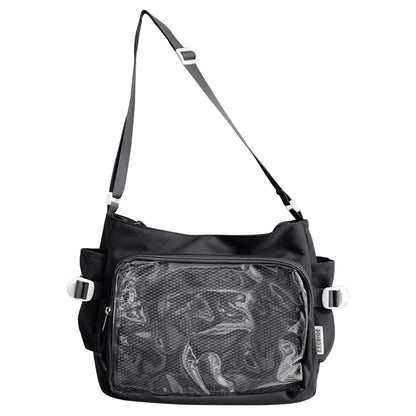 Japanese Y2K Lolita Transparent Shoulder Bag Women Trend Itabag Badge DIY Decoration Crossbody Bag Daily School Bag for Teenager