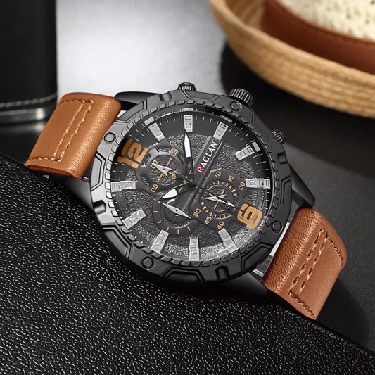 Business Men Leather Digital Quartz Watch Top Brand Fashion Wristwatches Man Clock Gift Relogio Masculino Reloj Hombres