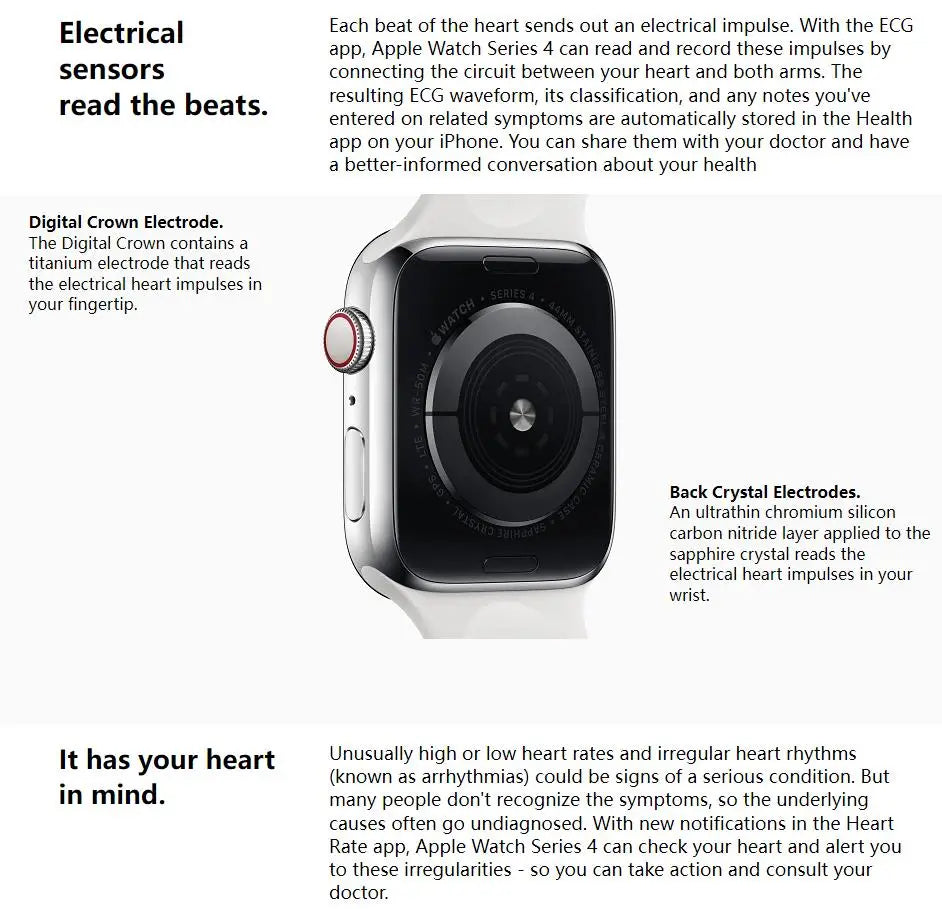 100% Original Apple Watch Series 4 Smartwatch 40MM/44MM GPS Aluminum with Sport Band