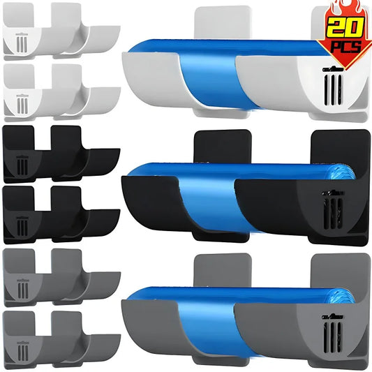 20/2PCS Wall Mounted Trash Bags Holder Garbage Bag Storage Box Organizer Plastic Bag Film Container Dispenser For Kitchen Shelf