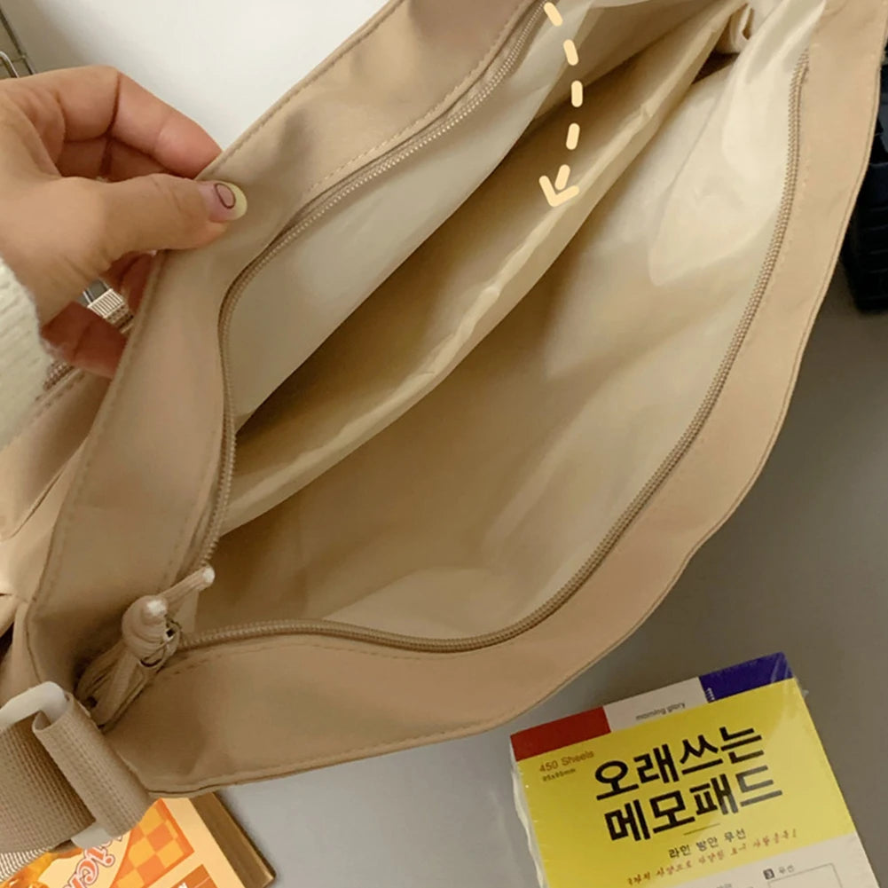 Japanese Y2K Lolita Transparent Shoulder Bag Women Trend Itabag Badge DIY Decoration Crossbody Bag Daily School Bag for Teenager