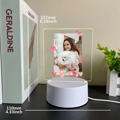 Cartoon Personalize Custom Photo Picture Couple 3D Led Optical Illusion Table Lamp For Bedroom Night Avatar Mange Room Decor