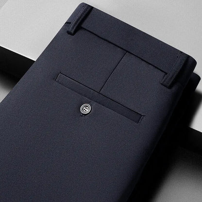 10 color casual pants, men's business casual suit pants, loose straight summer thin stretch suit pants